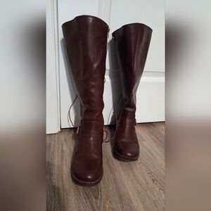 Women's Tall Leather Riding Boots - Brown